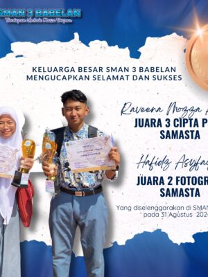 SMAN 3 BABELAN MERAIH JUARA CIPTA PUISI DAN FOTOGRAFER SAMASTA 2024