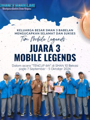 SMAN 3 BABELAN MERAIH JUARA 3 MOBILE LEGENDS