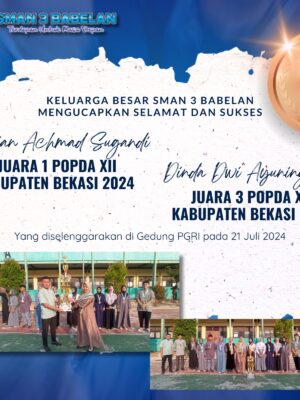 SMAN 3 BABELAN MERAIH JUARA POPDA XII KATAGORI PUTRA DAN PUTRI 2024