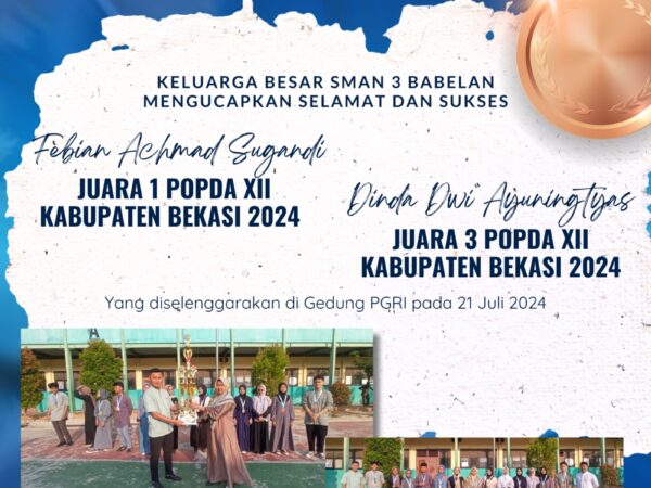 SMAN 3 BABELAN MERAIH JUARA POPDA XII PUTRA DAN PUTRI 2024